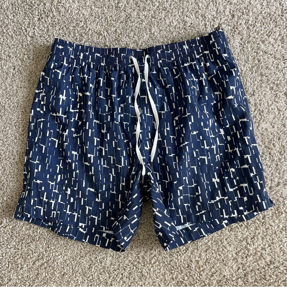Danward Geometric Pattern Swim Trunks Board Shorts